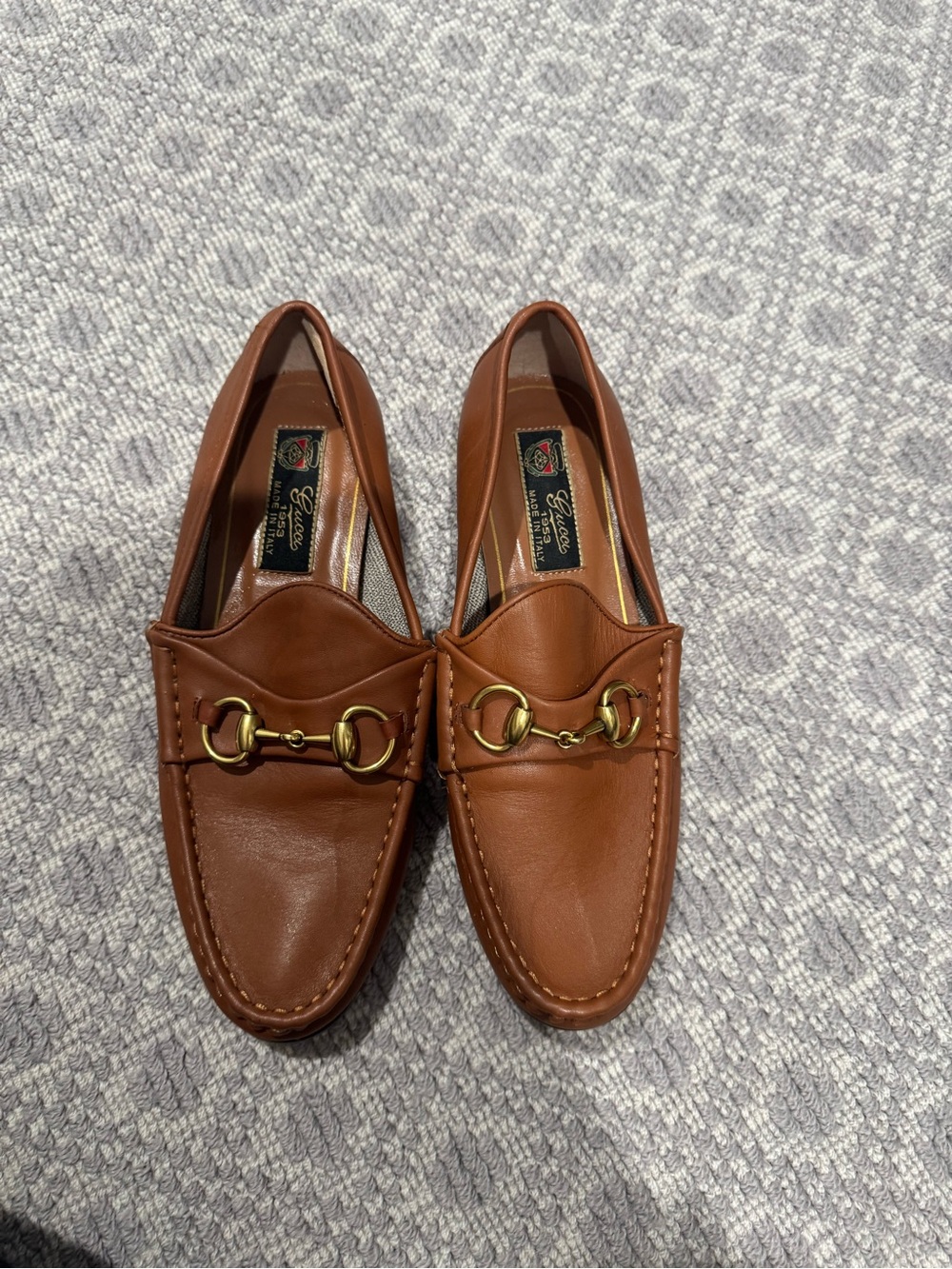 Gucci Brown Leather Horsebit Slip-On Loafers